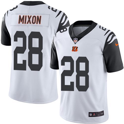 Nike Men & Women & Youth Bengals 28 Joe Mixon White Color Rush Limited Jersey,We sell and wholesale Nike Men & Women & Youth Bengals 28 Joe Mixon White Color Rush Limited Jersey on line form chian!